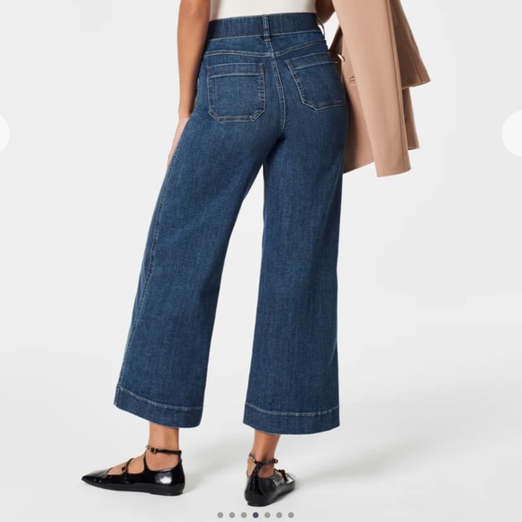 Spanx wide leg jeans with patch pockets - Picture 4 of 9